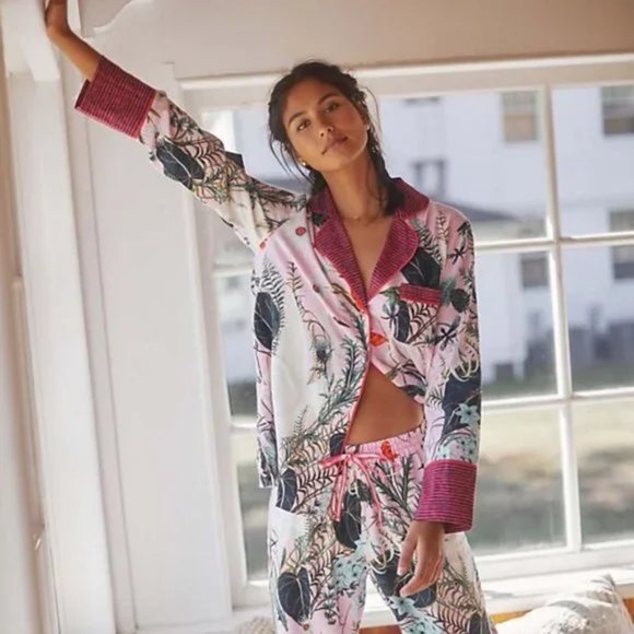 Anthropologie Other - Anthropologie KELLY LOUISE JUDD BOTANICAL FLANNEL PYJAMA TOP only